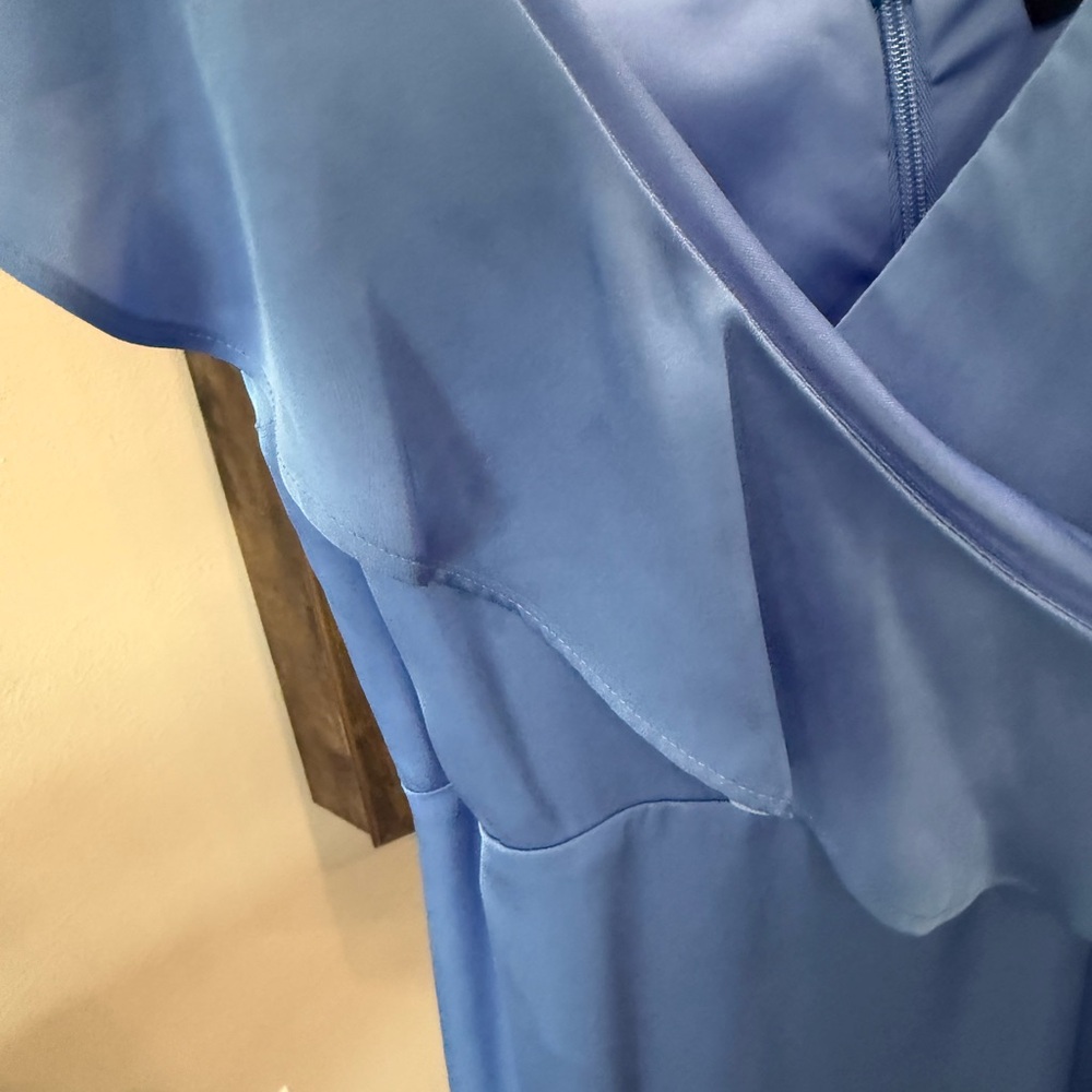 Express Periwinkle Ruffled Maxi Dress - Picture 4 of 4